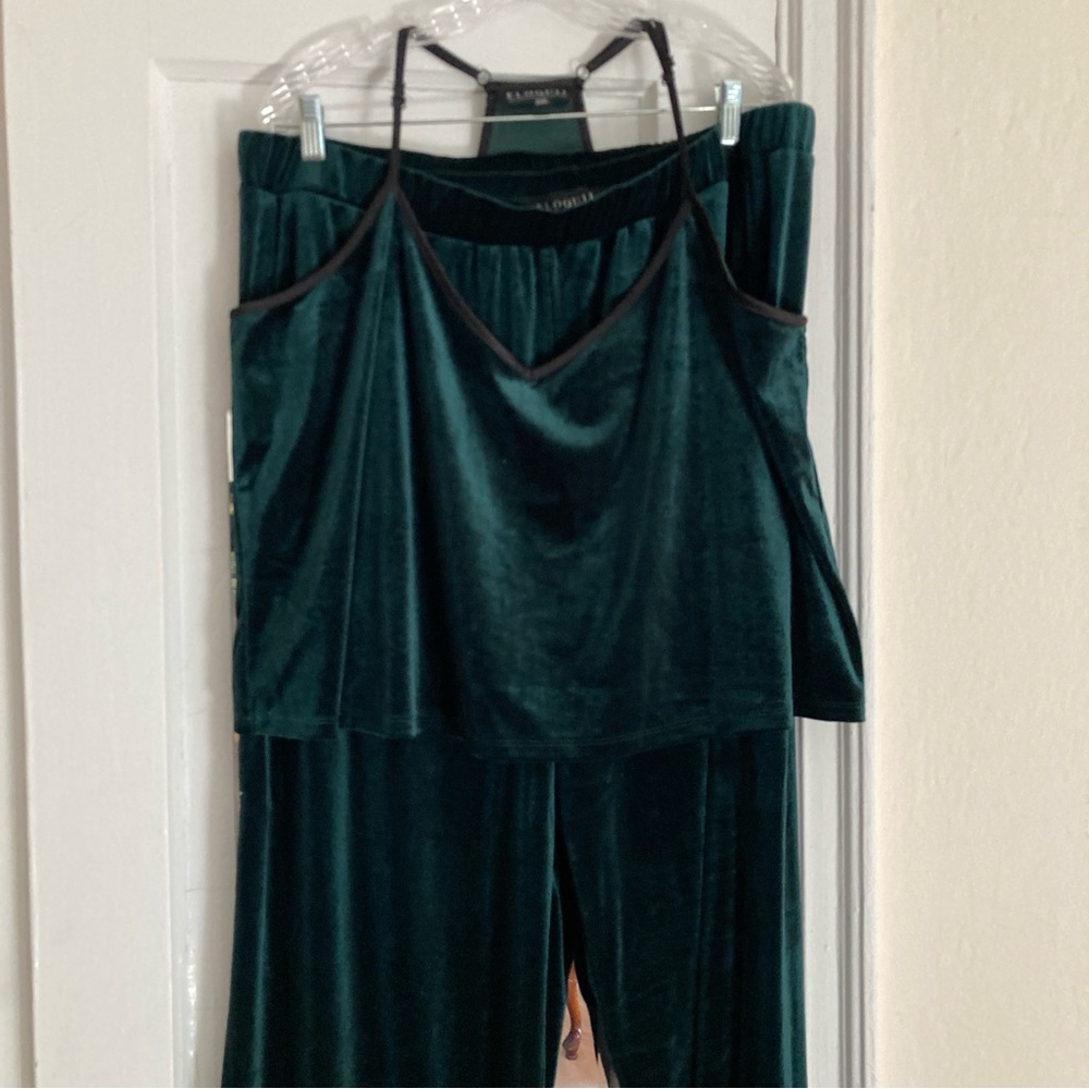 NWT Eloquii Green Velvet Set 18/20